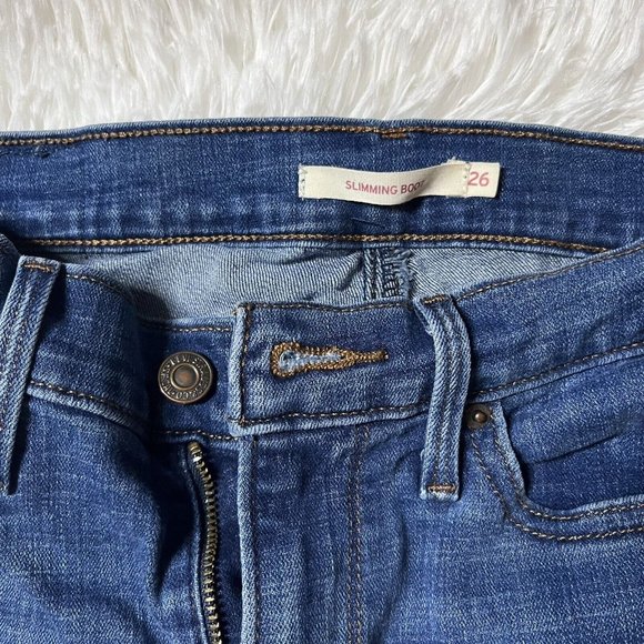 Levi Strauss & Co Slimming Boot Size 26 Blue Women Jean - Picture 2 of 3